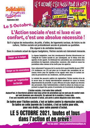 Tract : L'Action sociale n'est ni luxe ni un confort, c'est une absolue nécessité&nbsp;!