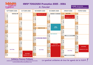 Calendrier inspecteur élève foncier