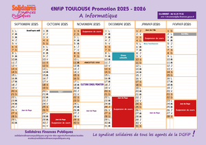 Calendrier inspecteur élève informatique