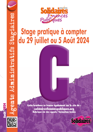 Brochure Agents Administratifs stagiaires - A compter du 29 juillet 2024 Brochure stage pratique Agents Administratifs