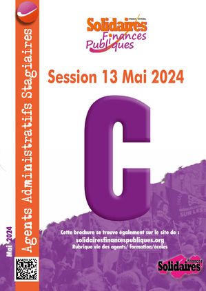 Brochure Agents Administratifs stagiaires - Session du 13 mai 2024 Brochure stage pratique Agents Administratifs